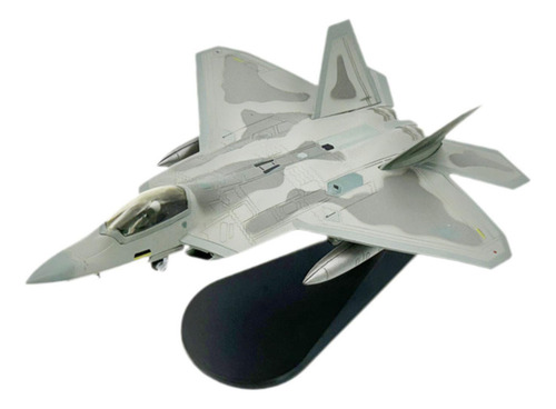 1: 100 F22 Fighter Aircraft Modelo Con Pantall Stand