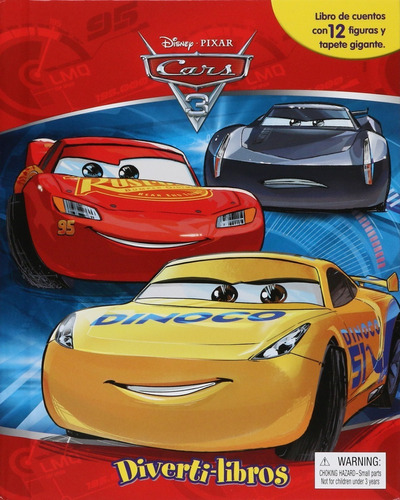 Libro Infantil Cars Divertilibros, 12 Figuras Y Poster 