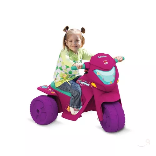 Moto Eletrica Infantil Banmoto 6v Rosa Meninas Com 2 Marchas