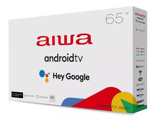 Imagen 1 de 3 de Smart Tv Aiwa 65 Pulgadas Android Tv