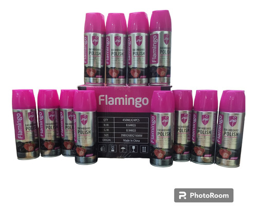 Silicone Limpia Tableros Y Plásticos Flamingo 450ml X 6