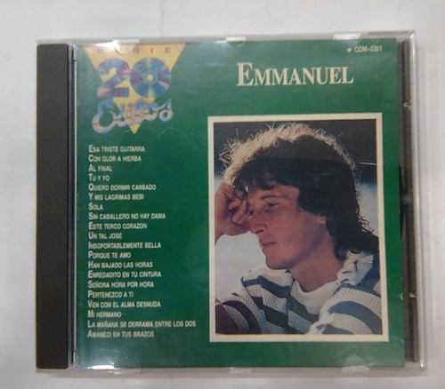 Emmanuel. 20 Exitos. Cd Original Usado. Qqa.