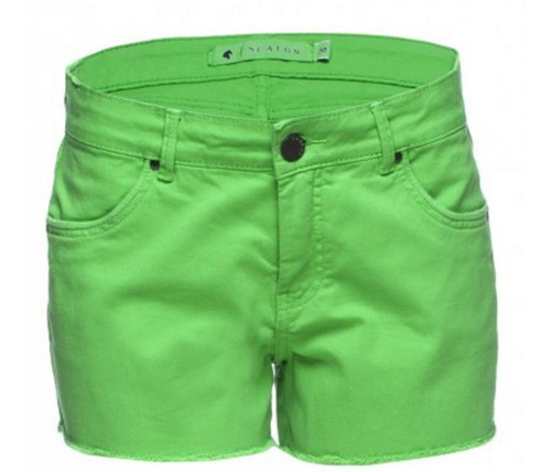 Shorts Feminino Jeans Boyfriend Desfiado Verde Scalon Irina 253006