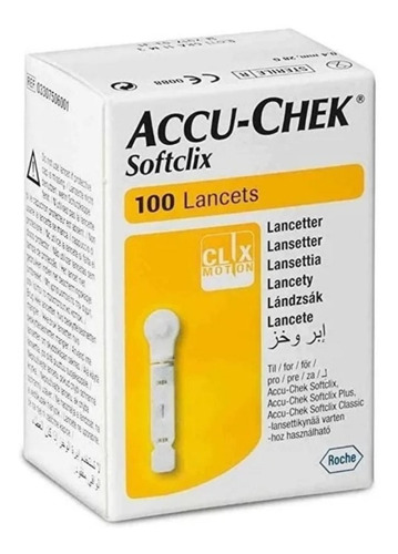 Lancetas Softclix  100 Unidades Accu-chek Equipos Glucometro