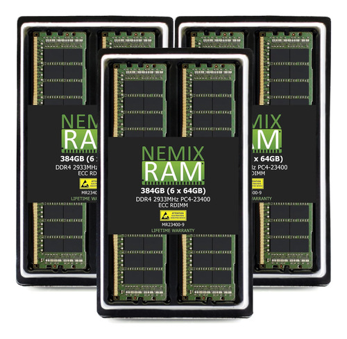 Nemix Ram 384gb (6x64gb) Ddrmhz Pcpin Rdimm Kit Memoria Con
