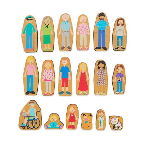 Muñecos Madera Familia Planz Figuras Juegos Didacticos Niños Divertidos Personajes Con Los Que Podes Jugar Con Tus Amigos