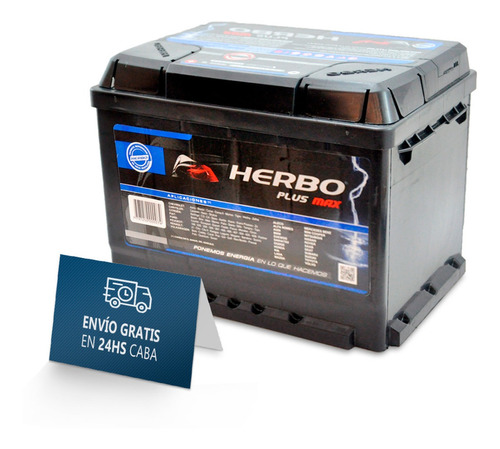 Bateria De Auto Herbo 12x65 Plus Max  Promo Rebaja 10% Off