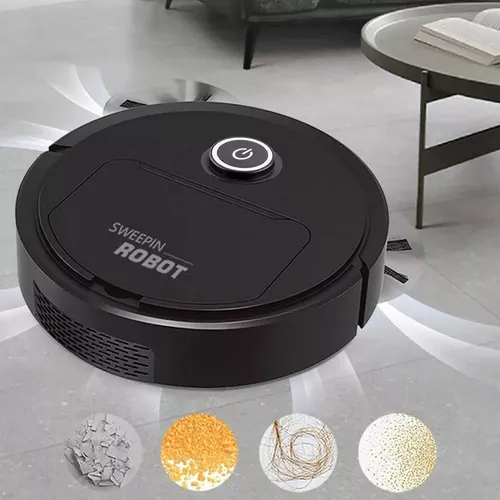 Robot Aspirador Inalámbrico, de Limpieza, 3,7 V, 5W, Carga USB, Aspirador  Inteligente para Oficina en hogar, cabellero de Mascotas, Alfombra de  Azulej Negro Baoblaze robot aspirador