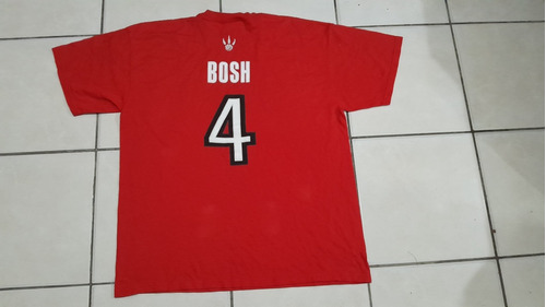 Playera Jersey Toronto Raptors #4 Chris Bosh No Heat 