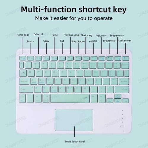 Teclado Táctil Recargable Inalámbrico Universal Danycase