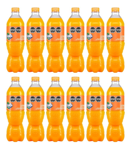 Fanta Original Botella 500ml X12  Zetta Bebidas