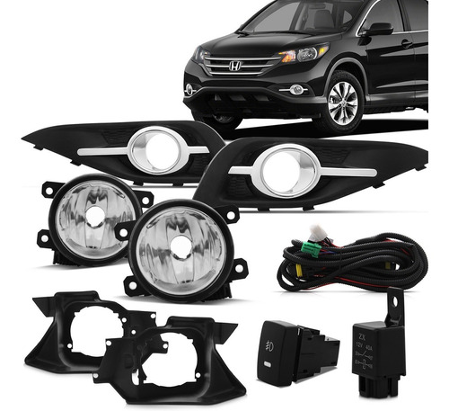 Kit Farol Auxiliar Milha Crv 2012 2013 2014 2015