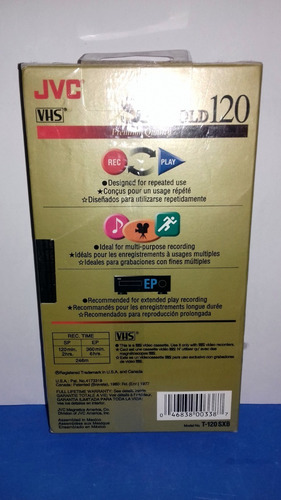 Fita Virgem - Vhs Jvc Sx-gold - Premium -t120 Nova Lacrada. (Usado)