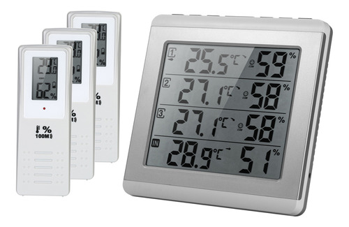 Medidor De Temperatura Y Humedad, Termómetro Digital Inalámb