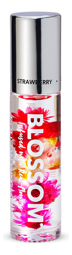 Brillo De Labios Roll Con Flores Naturales - Strawberry