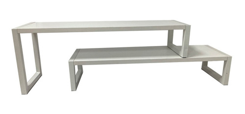 Rack De Tv Largo Regulable Mdf Y Metal Aparador Moderno