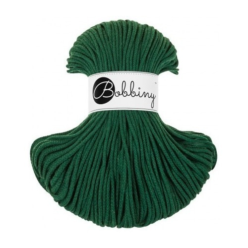 Cordón Algodón Trenzado 3 Mm Manualidades Bobbiny-pine Green