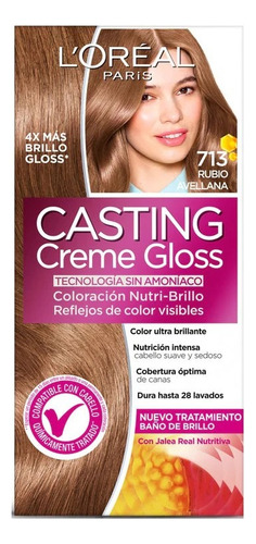 Casting Creme Gloss/ L'oréal N° 713 Rubio Avellana (5 Unid.)