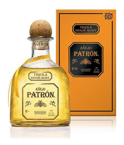 Imagen 1 de 4 de Tequila Patrón Añejo 750 Ml