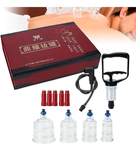 Imagen 3 de 4 de Ventosas Cupping Masajes Celulitis Kit Maleta Copas Spa