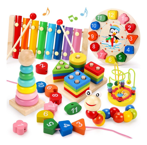 Qizebaby Montessori - Juguetes Para Nios Y Nias De 2 Aos, 6
