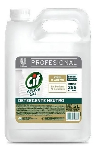 Cif Active Gel Neutro X5lts