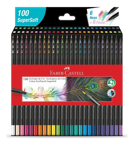 100 Lapices Color Faber-castell Supersoft 