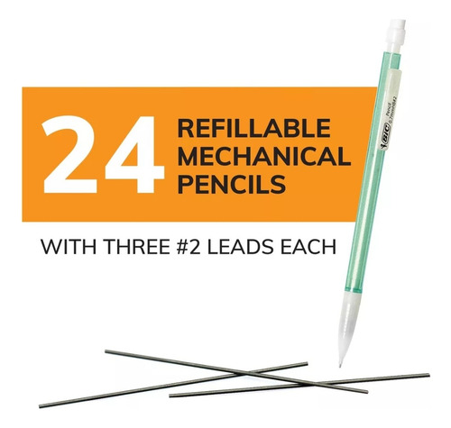 Caja 8 Pack Lápices Bic Xtra Sparkle 24 Unidades C/u