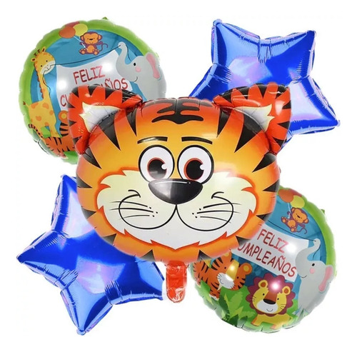 Set Globos Tigre Animales 