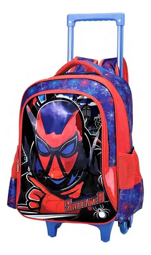 Mochila De Rodinha Ponto Verde Speed Web Estilo Homem Aranha