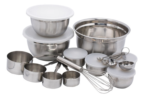 Set Bowls + Utensilios De Cocina Tezzio 22 Piezas