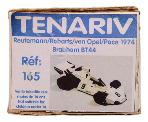 Kit Modelismo Em Resina Brabham Bt44 Tenariv 1/43 Carro F1