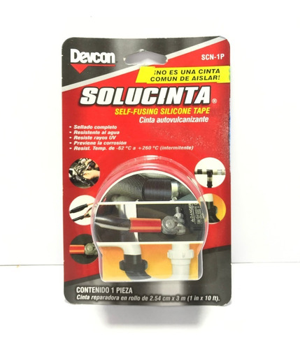 Cinta De Hule Autofusionable De Silicon 24mmx3mt Solucinta