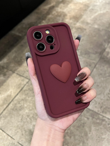 Funda Heart Love Silicona Para Samsung A56 5g Palermo Red Wine Heart Love