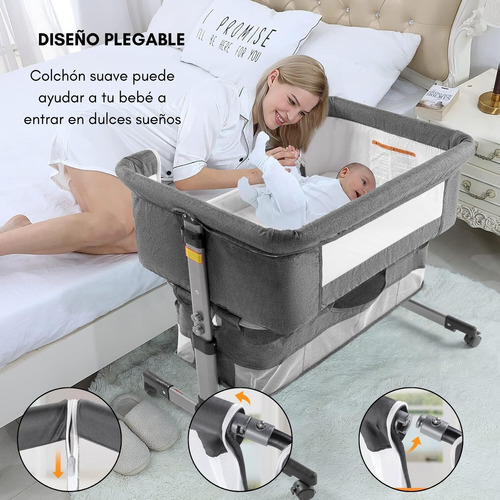 Cuna Moises Bebe Con Colchon Y Mosquitero 4 Modos