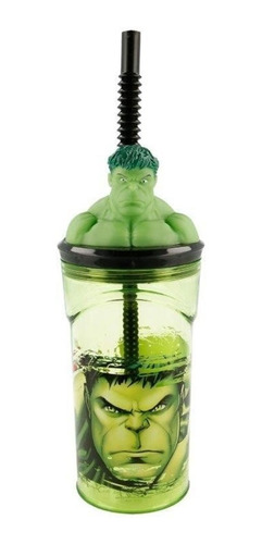 Vaso Sorbete Figura 3d Tapa Hulk Heroe Sp466 Maple Envio