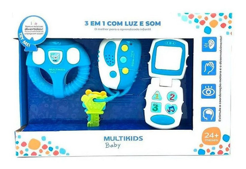 Brinquedo Para Bebê Com Luz E Som Azul - Multilaser - Br1245