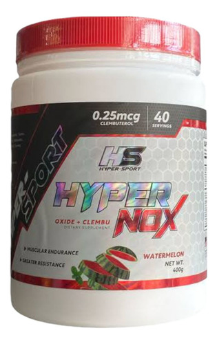 Hyper-sport Hyper Nox 40 Servicios 400g Sabor Naranja