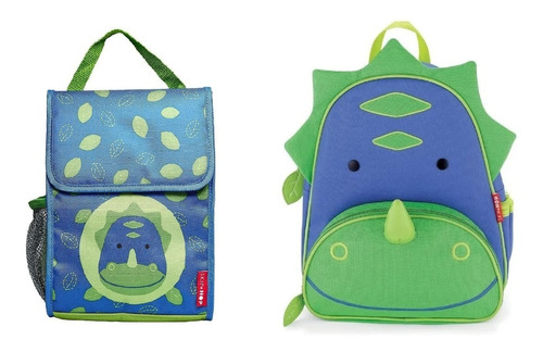 Combo Mochila E Lancheira Térmica Zoo Dinossauro Skip Hop ®