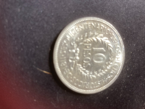 Moneda Gaucho 10 Pesos Plata 900 Uruguay Impecable Veala