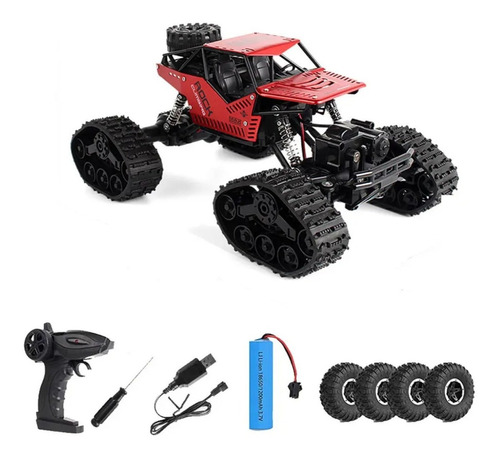 28cm 1:16 4x4 2.4g Aleación Control Remoto Coche Rc Escalada Color Rojo