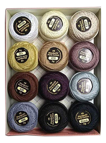 Wonderfil Eleganza 8 Perle Cotton Embroidery Thread Sampler 