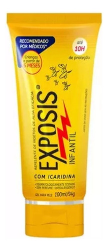 Repelente Gel Exposis 100 Ml Com Icaridina Infantil 