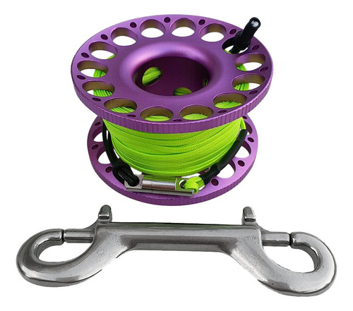 Carrete De Buceo Con Carrete De 98 Pies Carrete De Púrpura