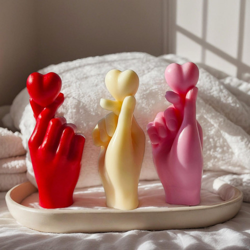 Molde De Corazón 3d Antiadherente Para Velas