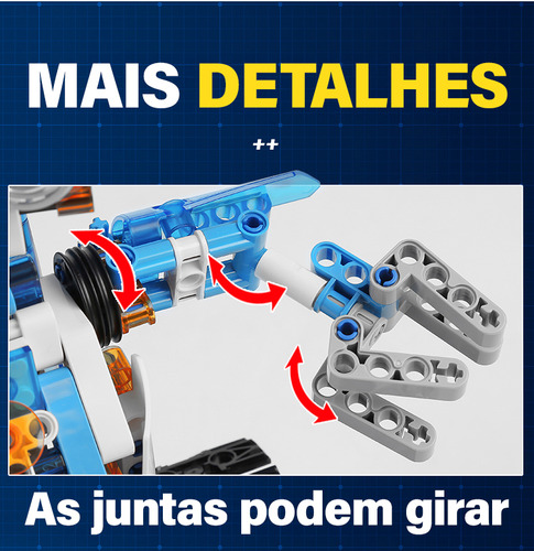 Camewin Blocos Construção Brinquedo Robô Relâmpago 369 Peças