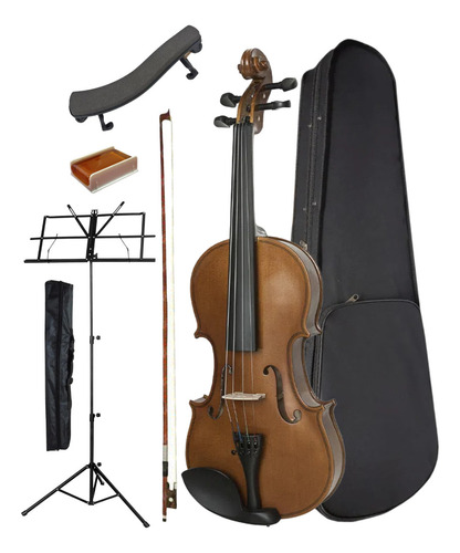 Kit Violino 4/4 Completo Espaleira Estante Ajustado Luthier