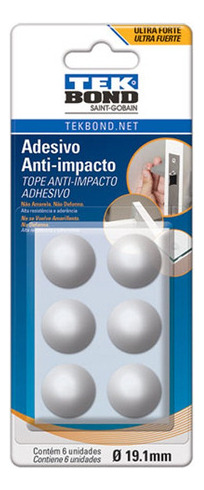 Adesivo Anti Impacto Bumper Tam Gg 19,1mm Cartela Com 6 Und