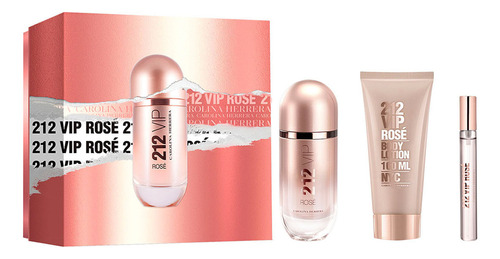 Set 212 Vip Rose Edp 80 Ml + Body Lotion Y Edp 10 Ml