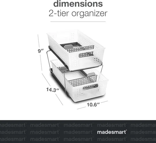 Organizador De Dos Estantes Con Divisores 50,8 Cm
